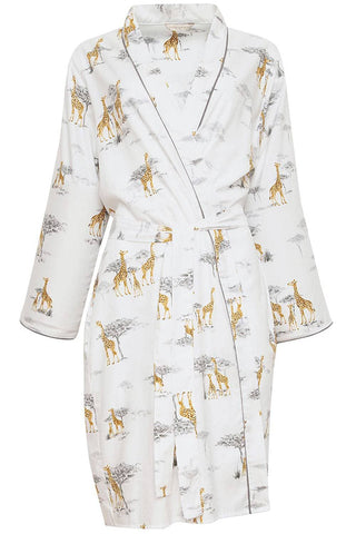 Cyberjammies Carly Giraffe Print Short Dressing Gown