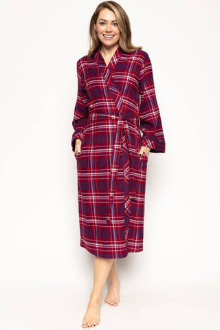 Cyberjammies Clarissa Check Long Dressing Gown