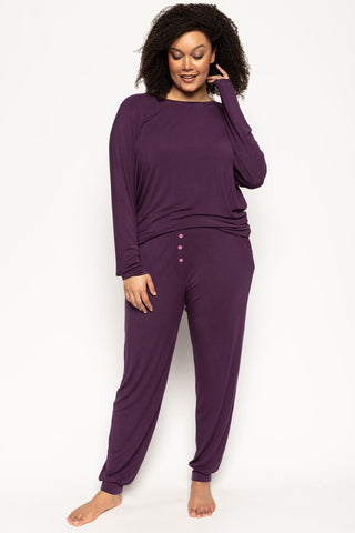 Cyberjammies Clarissa Slouch Jersey Top Purple