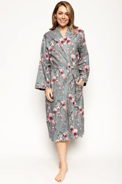 Women's Leopard Plush Fleece Hooded Robe, Ladies Dressing Gown – OLIVIA  ROCCO