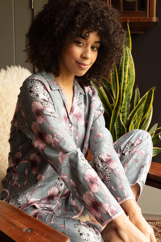 Cyberjammies Jessica Leopard Print Pyjama Top