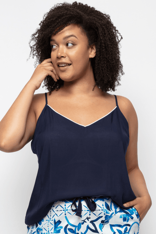 Cyberjammies Marie Modal Camisole Navy