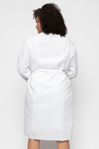Cyberjammies Saskia Embroidered Short Dressing Gown White