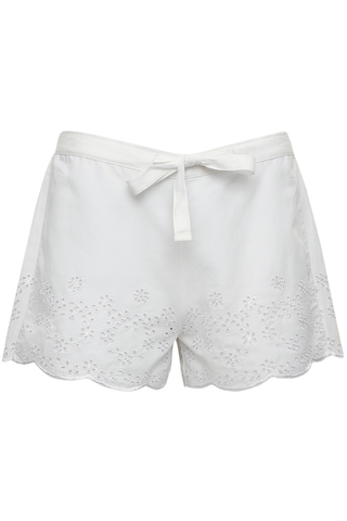 Cyberjammies Saskia Embroidered Shorts White