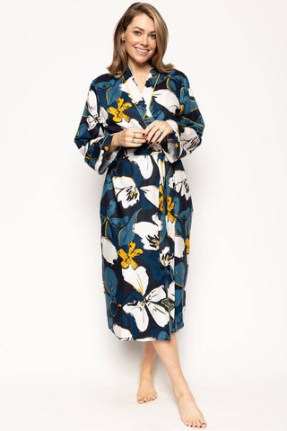 Cyberjammies Verity Floral Print Long Dressing Gown