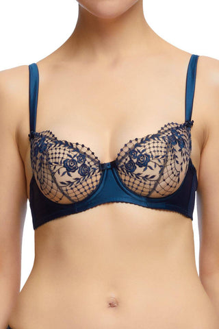 Dita Von Teese Julies Roses Navy Underwire Bra