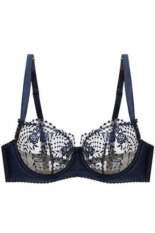 Dita Von Teese Julies Roses Navy Underwire Bra