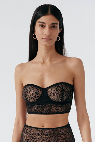 Else Acacia Black U/W Strapless Longline Bra