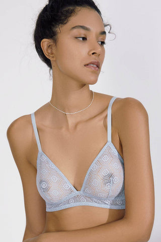 Else Cobweb Blue Soft Triangle Bra