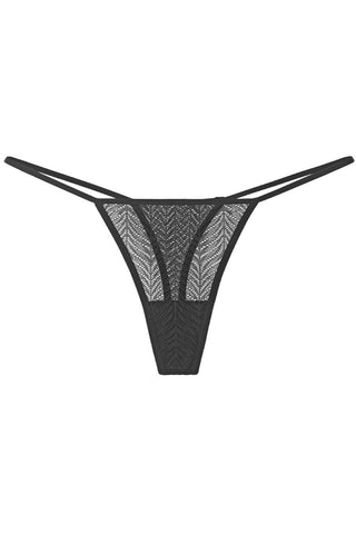 Else Pampas Black Skimpy Thong