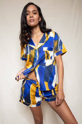 Fable & Eve Chelsea Abstract Print Shorty Set