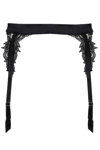 Fleur of England Onyx Suspender Belt