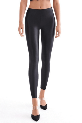 Gabriella Shiny Opaque Leggings Black