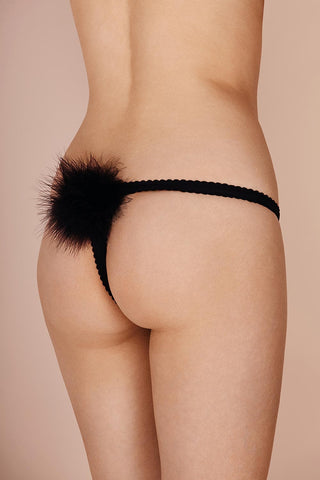 Glida & Pearl Diana Pom Pom Thong Black