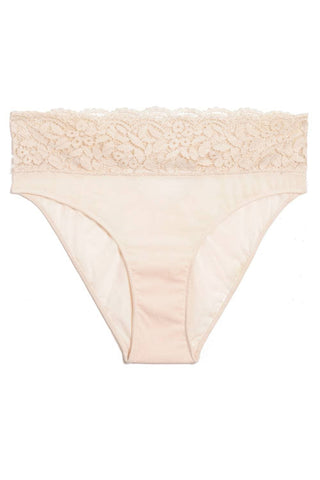 Icone Dulce High Waisted Brief in Beige