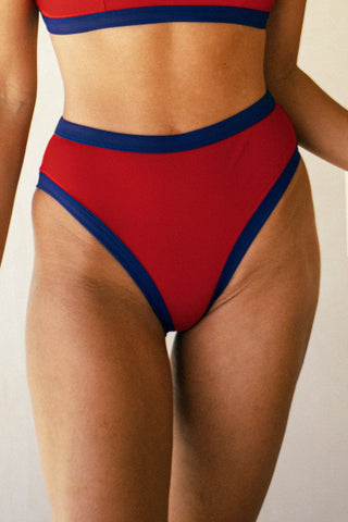 Icone Riccio Bikini Bottom in Red