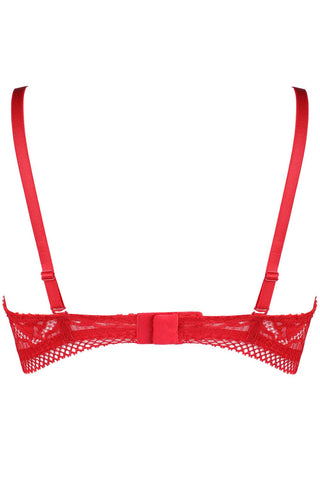 Jolidon Rock DJ Balconette Bra Red