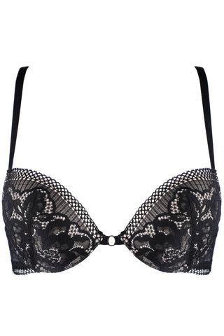 Jolidon Rock DJ Push Up Bra Black