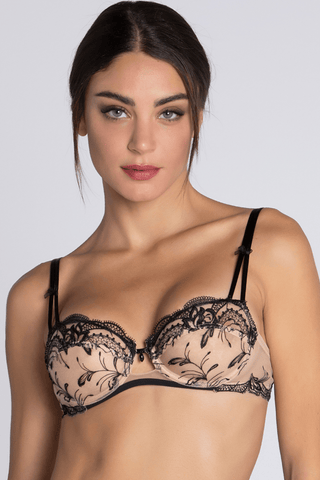 Lise Charmel Follement Sexy Half Cup Bra Nude/Black