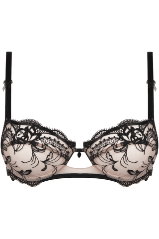 Lise Charmel Follement Sexy Half Cup Bra Nude/Black