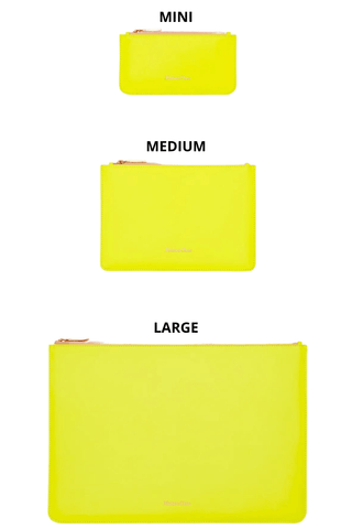 Maison Close Corps à Corps Leather Pouch Neon Yellow