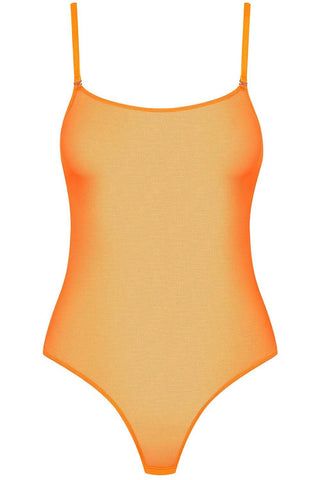 Maison Close Corps à Corps Neon Thong Bodysuit Orange