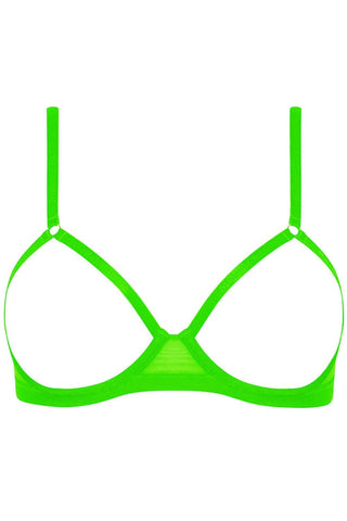 Maison Close Corps à Corps Neon Open Underwired Bra Green