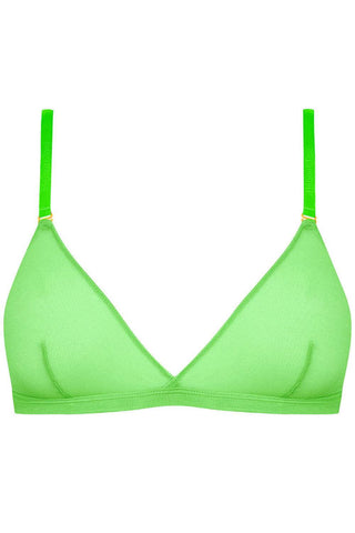 Maison Close Corps à Corps Neon Triangle Bra Green