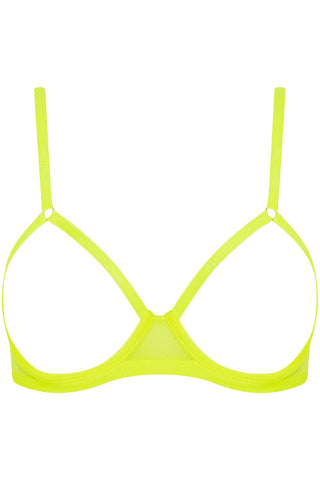 Maison Close Corps à Corps Neon Open Underwired Bra Yellow