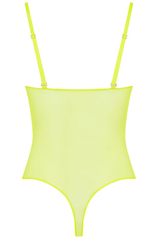 Maison Close Corps à Corps Neon Thong Bodysuit Yellow