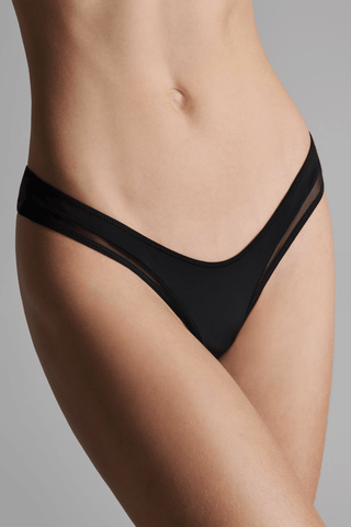 Maison Close Pure Tentation High Hips Thong Black