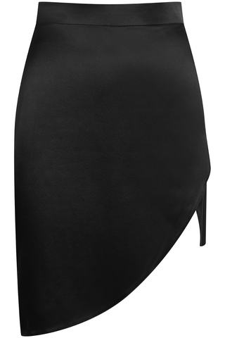 Maison Close Rendez-Vous Black Asymmetrical Silk Skirt