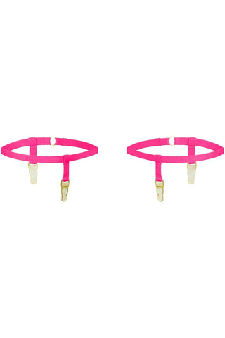 Maison Close Signature Leg Garters Neon Pink