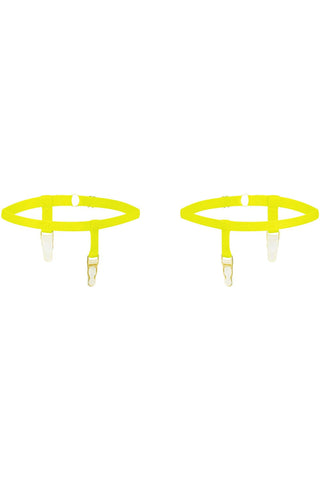 Maison Close Signature Suspender Straps Neon Yellow