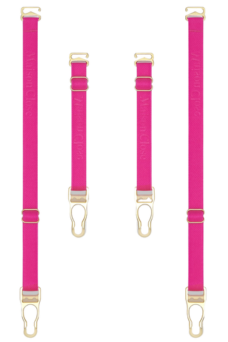 Maison Close Signature Suspender Straps Neon Pink