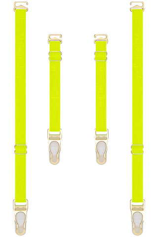 Maison Close Signature Suspender Straps Neon Yellow