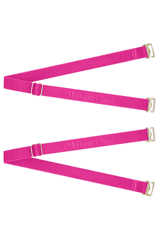 Maison Close Signature Neon Pink Straps for Thong