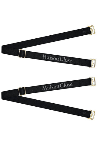 Maison Close Signature Black Straps for Thong