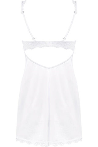 Obsessive Amor Blanco Chemise & Thong White