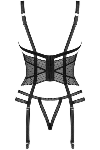 Obsessive Lanelia Open Corset & Thong Black