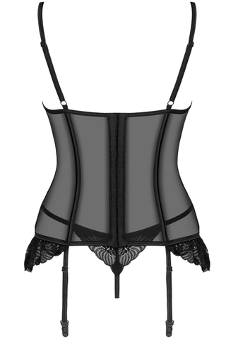 Obsessive Serena Love Underwired Corset & Thong Black