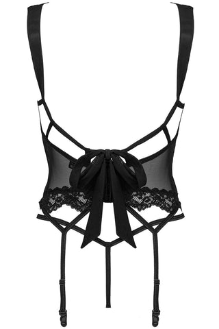 Obsessive Setilla Open Bodice & Thong Black