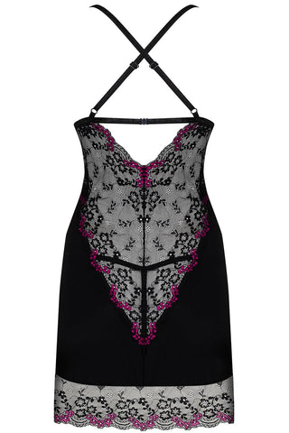 Obsessive Vanessme Chemise & Thong Black