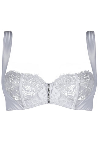 Prelude Marlene White Underwired Half Cup Bra