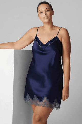 Simone Pérèle Nocturne Silk Nightdress Midnight