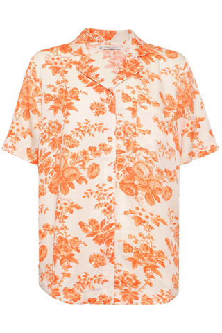 Underprotection Wilda Short Sleeve Shirt Orange/Creme