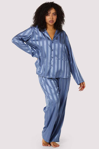 Wolf & Whistle Panther Print Satin Pyjama Set