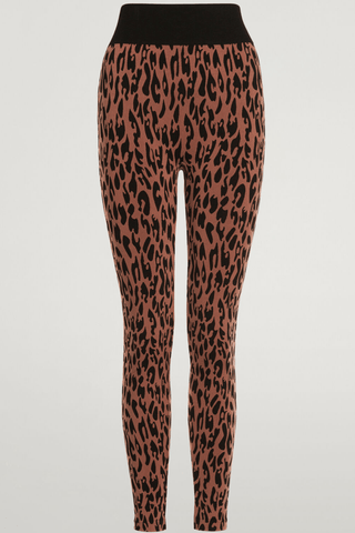 Wolford C2C Leopard Leo Leggings Coffee/Black