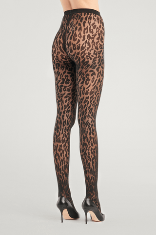 Wolford Leo Animal Print Tights Black