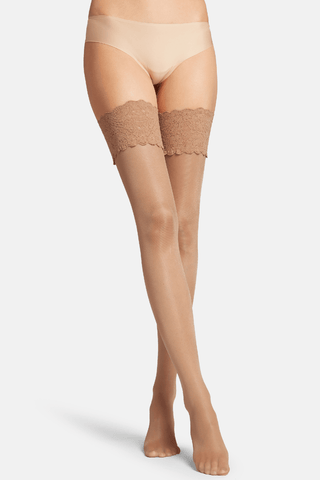Wolford Satin Touch 20 Stay-Ups Caramel